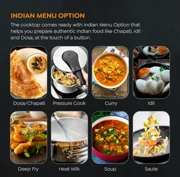 Prestige Iris Eco 1200 Watts Induction Cooktop | 4KV Surge Protection | 7 Preset Indian Menu Options & Timer | Soft Touch Button |Easy to Clean | Portable | Black | 1Y Warranty | BIS