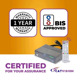 Catvision DD FreeDish HD Set Top Box | Watch 115+ TV Channels Lifetime Free | Free to Air Set Top Box | HDMI Cable + Deluxe Remote