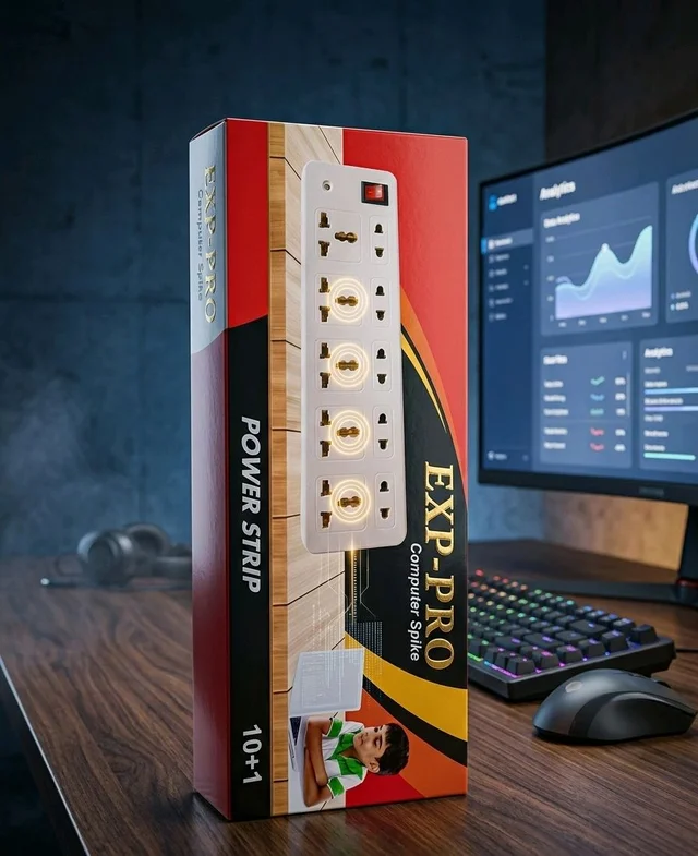 EXP-PRO 10+1 Multi-Plug Extension Cord, Surge Protector for Computers & Electronics , Accessories Roy 
