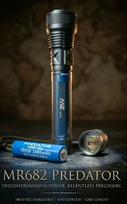 MZ M982 Zoomable Metal LED Torch, 5 Modes, Rechargeable, Bright Light, Ideal Gift For Outdoor Enthusiasts And Emergencies,Multicolour