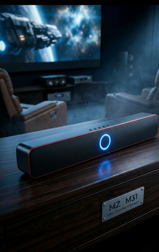 Mz31 Bluetooth Soundbar Speaker | Wireless Portable Speaker with HD Sound, Deep Bass | USB, AUX, TF Card Support | Home, TV & Mobile Compatible