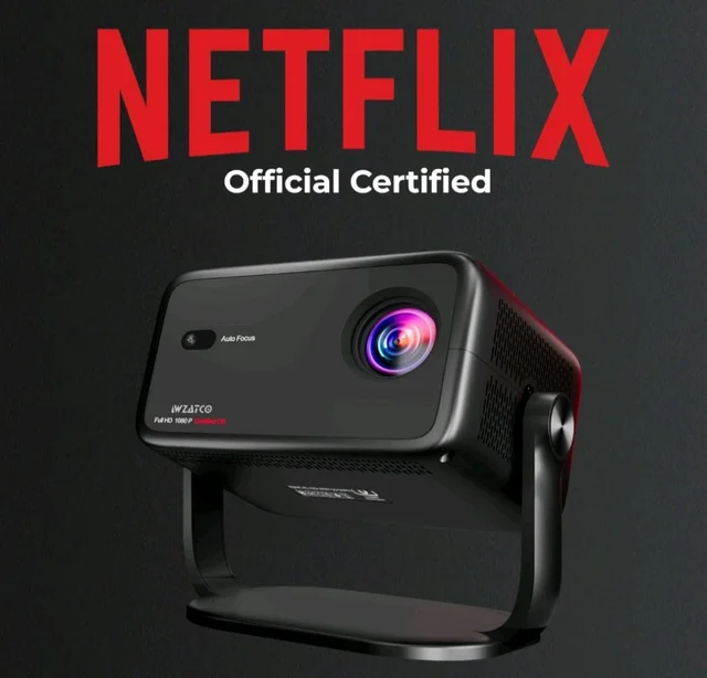 WZATCO Yuva Vibe, Certified OS Smart Home Projector, Native 1080P Fully Automatic, HDMI ARC, WiFi 6 & BT, Screen Mirroring, Portable Room Cinema