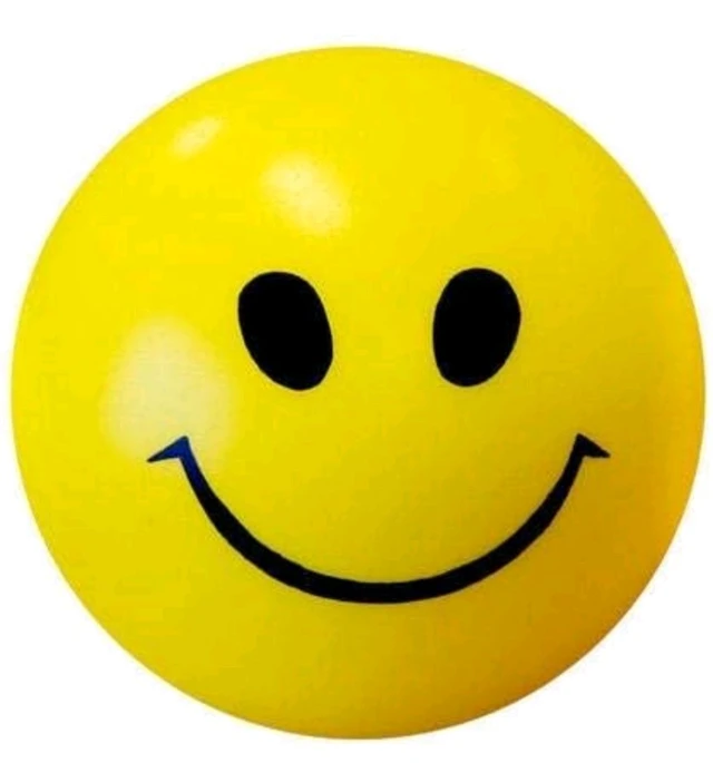 Heart Beat Stress Relief Smiley Balls, Yellow Squeeze Toys, Pack of 12, Non-Toxic Soft Sponge Balls for Kids and Adults