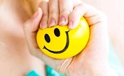 Heart Beat Stress Relief Smiley Balls, Yellow Squeeze Toys, Pack of 12, Non-Toxic Soft Sponge Balls for Kids and Adults