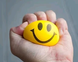 Heart Beat Stress Relief Smiley Balls, Yellow Squeeze Toys, Pack of 12, Non-Toxic Soft Sponge Balls for Kids and Adults