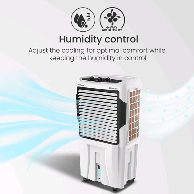 Crompton Optimus 100 Litres Desert Air Cooler for home | Large & Easy Clean Ice Chamber | High Density Honeycomb Pads | Auto-Fill & Drain | Everlast Pump | Humidity Control