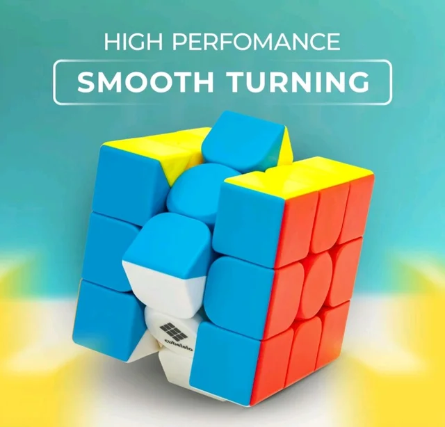 3x3 Speed Cube | Best Starter Speedcube for Beginners | Perfect Brain Teaser for Kids Ages 4 to14 Years Old & Above Boys Girls Children | Smooth Turning Puzzle Toy for Adults