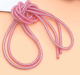 Metallic Finish Cable Spiral Protector/Wire Repair/Pet Cord Protector/Headphone Saver, Cable Wrap/Cover for Mac Charging Cable, USB Tube, Earphone