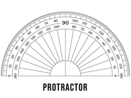 Classic 180° Transparent D-Shape Protractor and Ruler for Students, School Use