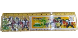 Cartoon Puzzle Ruler for Kids ? 15cm Plastic Maze Game Ruler with Fun Characters ? Multipurpose School Stationery for Children
