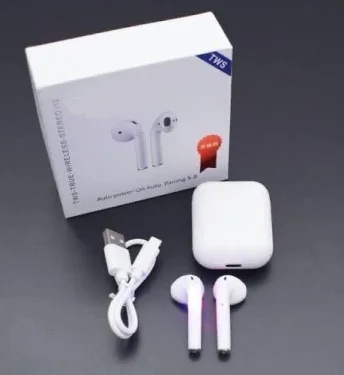 (Buds) True wireless Bluetooth headset Bluetooth Headset, True Wireless Bluetooth HeadsetModel Name :(Buds) True wireless Bluetooth headset Bluetooth Headset, True WirelessColor :whiteHeadphone Type :True WirelessInline Remote :YesSales Package :1Connectivity :BluetoothHeadphone Design :Earbud7 Days Replacement Policy, No questions asked.