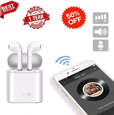 Duel earphone Sport Wireless with Charging Box Bluetooth Headset Bluetooth HeadsetModel Name :Duel earphone Sport Wireless with Charging Box Bluetooth HeadsetColor :WHITEHeadphone Type :True WirelessInline Remote :YesSales Package :1 headphoneConnectivity :BluetoothHeadphone Design :Canalphone7 Days Replacement Policy, No questions asked.