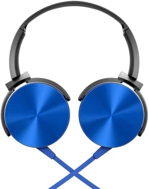 MDR-XB450 On-Ear EXTRA BASS| WIRED HEADSET Wired HeadsetModel Name :MDR-XB450 On-Ear EXTRA BASS| WIRED HEADSETColor :BlueHeadphone Type :On the EarInline Remote :YesSales Package :1 HEADPHONEConnectivity :WiredHeadphone Design :Foldable Over the Head7 Days Replacement Policy, No questions asked.