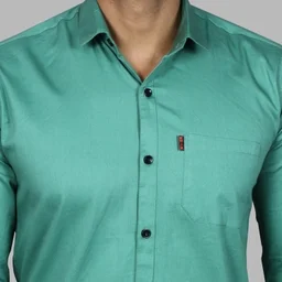 Liza Martin Men Solid Casual Light Green ShirtColor: Blue, Cream, Light Blue, Light Green, Maroon, RedSize: M, L, XL, XXLFabric: Cotton BlendRegular Fit, Full SleeveCollar Type: SlimPattern: SolidSet of 110 Days Return Policy, No questions asked. - XL