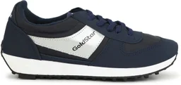 GOLDSTAR Running Shoes For MenColour Blue Outer Material: NylonClosure: Lace-UpsPattern: Solid10 Days Return Policy, No questions asked.Hurry, Only 7 left! - 10