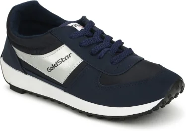 GOLDSTAR Running Shoes For MenColour Blue Outer Material: NylonClosure: Lace-UpsPattern: Solid10 Days Return Policy, No questions asked.Hurry, Only 7 left! - 10