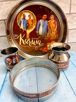 Karwachath Photo Thali Set - 13