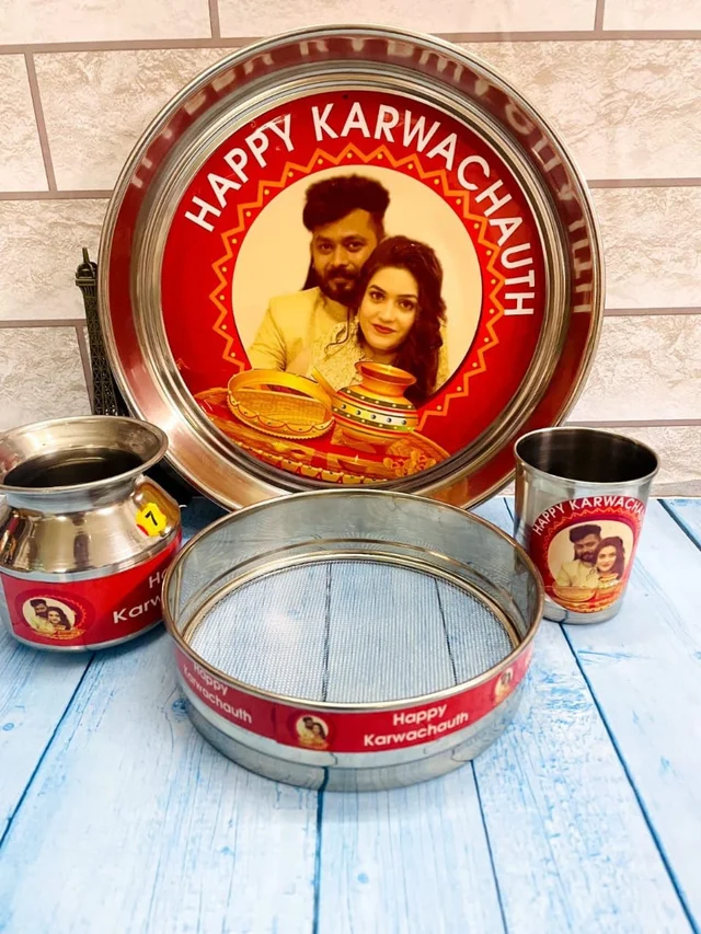 Karwachath Photo Thali Set - 18