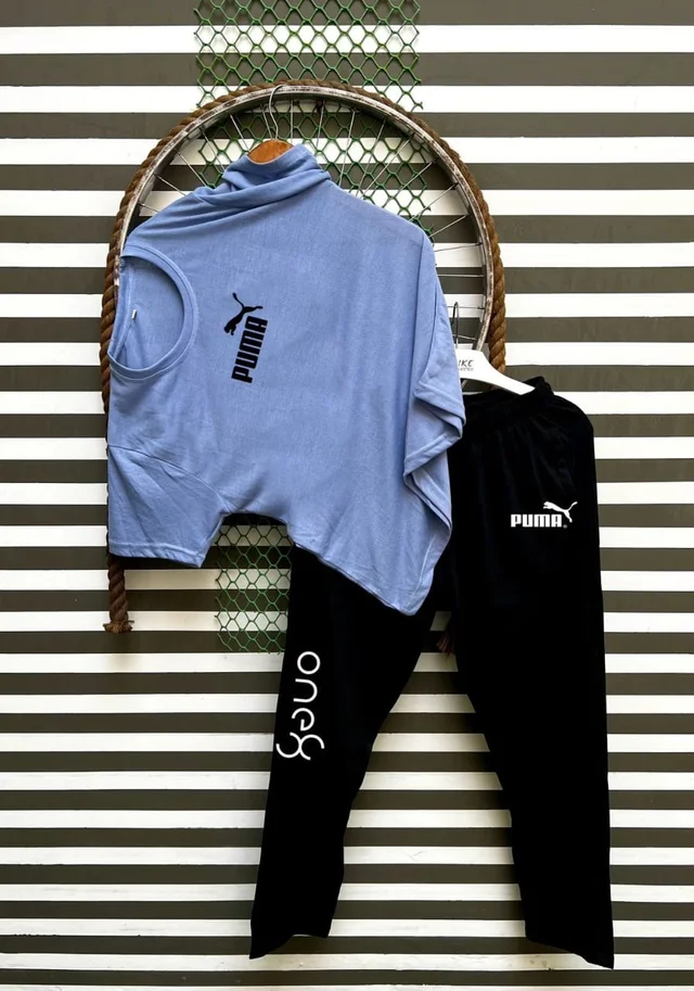 Jf Puma Tshirts + Lowar Combo - M