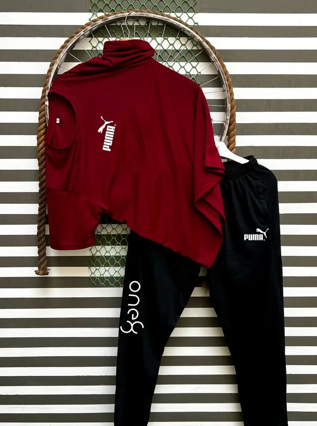 Jf Puma Tshirts + Lowar Combo - M