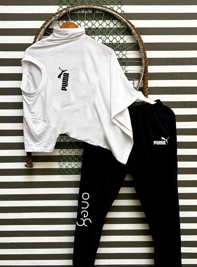 Jf Puma Tshirts + Lowar Combo - Jf, L