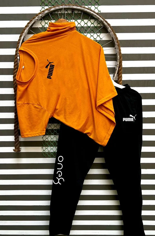 Jf Puma Tshirts + Lowar Combo - Jf, L