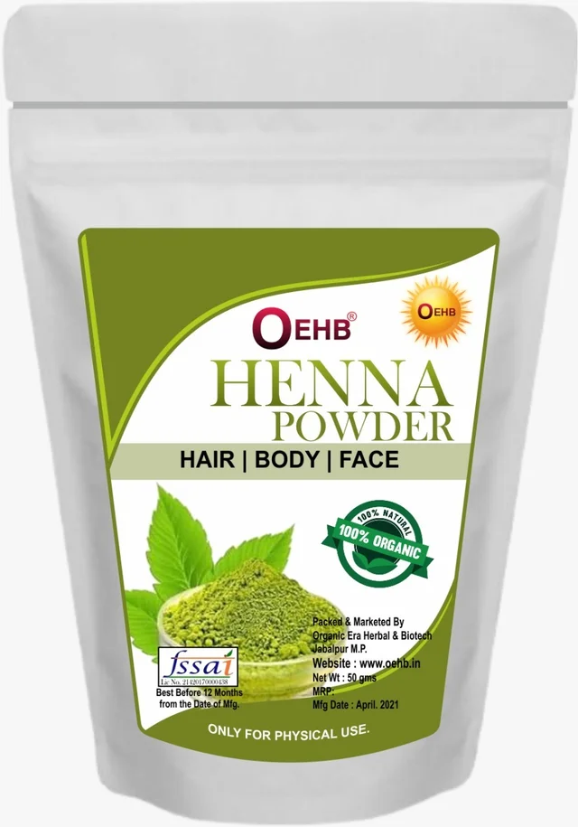 OEHB Henna Powder Bulk Quantity 100 no. Each -50g