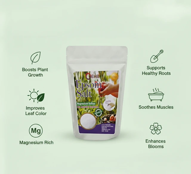OEHB Epsom Salt Magnesium sulfate for Terrace Garden 900 gm