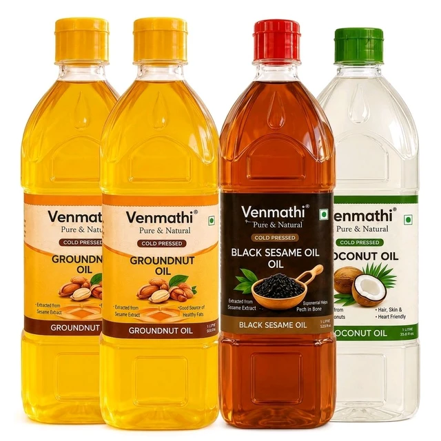 2L Groundnut Oil + 1L Sesame Oil + 1L Coconut Oil