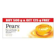 HUL Pears Pure & Gentle Moisturising Bathing Bar Soap with Glycerine For Golden Glow 125g (Pack of 5)