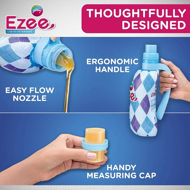 Godrej Ezee Liquid Detergent - 500g Bottle | for Winter-wear | Added Conditioner | No Soda Formula | Woolmark Certified