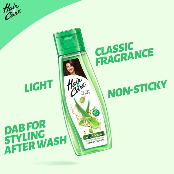 HAIR & CARE with Aloe Vera, Olive Oil & Green Tea Hair Oil, 100Ml.