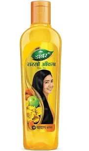 Dabur Sarso Amla Hair Oil - For Longer & Stronger Hair, 100% Natural, Enriched with Almond, 80 ml