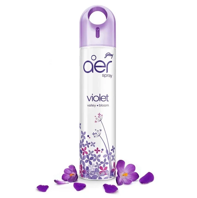 Godrej aer spray, Air Freshener for Home & Office - (240 ml), Long-Lasting Fragrance - Violet Valley Bloom
