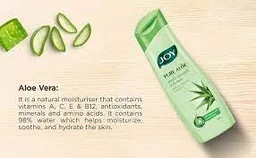 Joy Pure Aloe | Multi-Benefit Aloe Vera Body Lotion | Soothes, hydrates & freshens | Natural Skin Moisturizer for Body | For Normal to oily skin | 100 ml