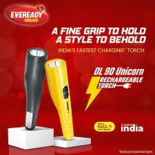 EVEREADY Boomlite LED Torch / Flashlight Torch (Multicolor, Maroon, 2.8 cm, Rechargeable)