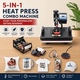 5 in 1 Heat Press Combo Machine for Sublimation Printing & Personalized Gifts - Machine Only
