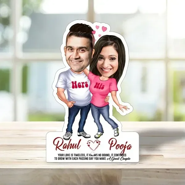 ACC04 - His & Hers Couple - Caricature Cartoon Frame