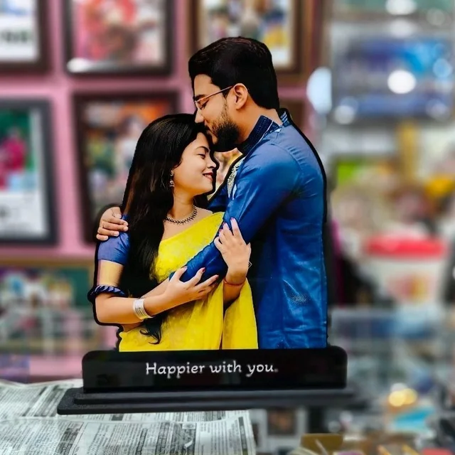 Happier with You - Customized Cutout Frame