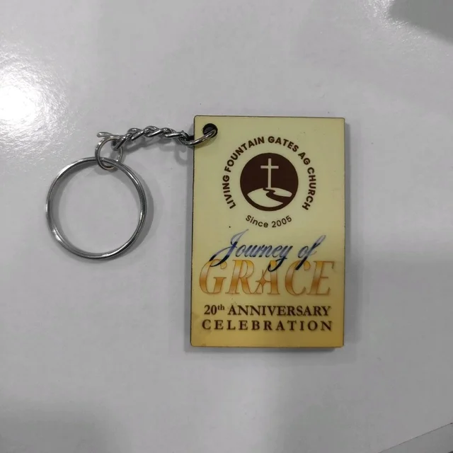 Photo Printed MDF Wood Keychain - Rectangle Shape with Single Side Print