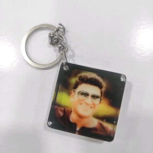 Photo Printed Acrylic Keychains 10mm - Square Shape