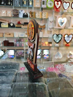 MDF Trophy with Custom Print - Color Wood + 2 Rounds & 2 Rectangles Printable Trophy - MAZTROPHY006 (4x8" Inch approx size) - Blank Material