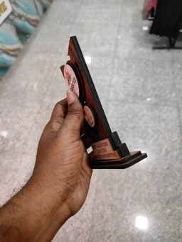 MDF Trophy with Custom Print - Color Wood + 2 Rounds & Bottom Rectangle - 2 Layer Mementos - MAZTROPHY002 (3.5x6.5" Inch approx size) - Blank Material