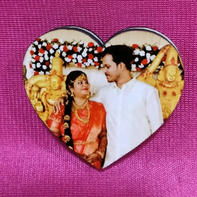 MDF 4x4" Inch & 8mm thickness Heart Shape Fridge Magnet