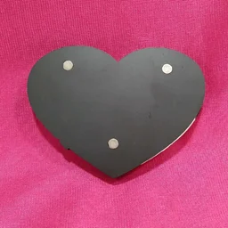 MDF 3x4" Inch & 8mm thickness - Yellow MDF Heart Shape with LOVE Text Photo Insert Fridge Magnet - Blank Material