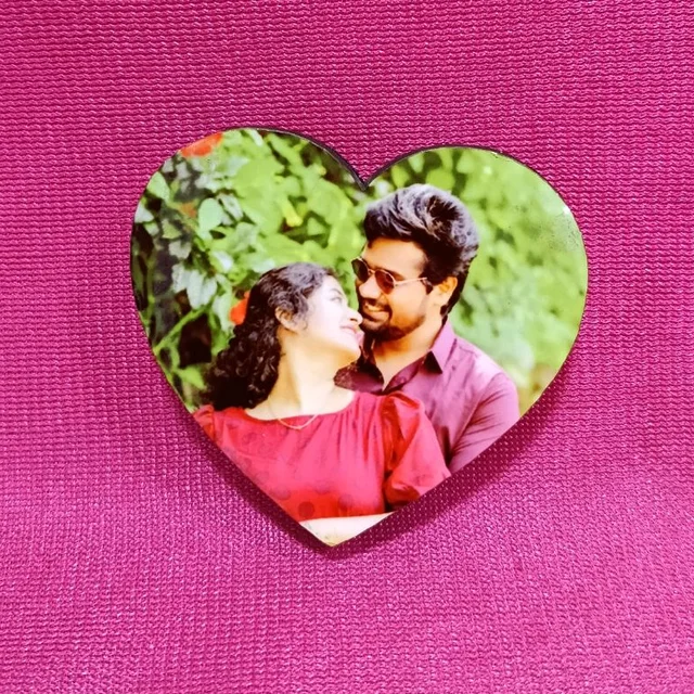 MDF 2x2" Inch & 8mm thickness - Heart Shape Mini Fridge Magnet