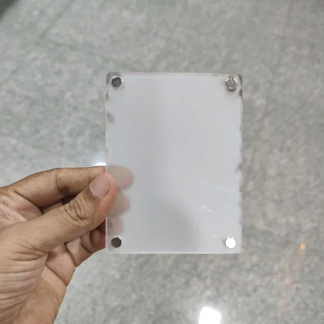 3x4" Inch Clear Acrylic Fridge Magnet (2.5mm Thick with 6x2mm Magnets)