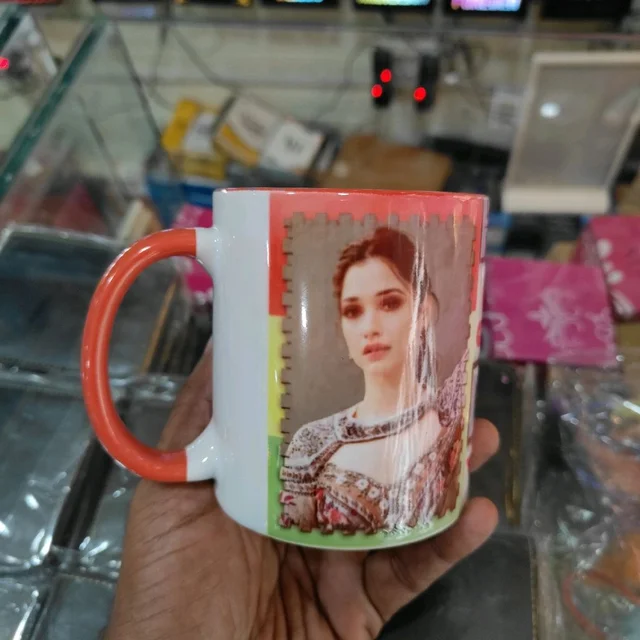 3 Tone Inner and Handle Color Mugs - Red