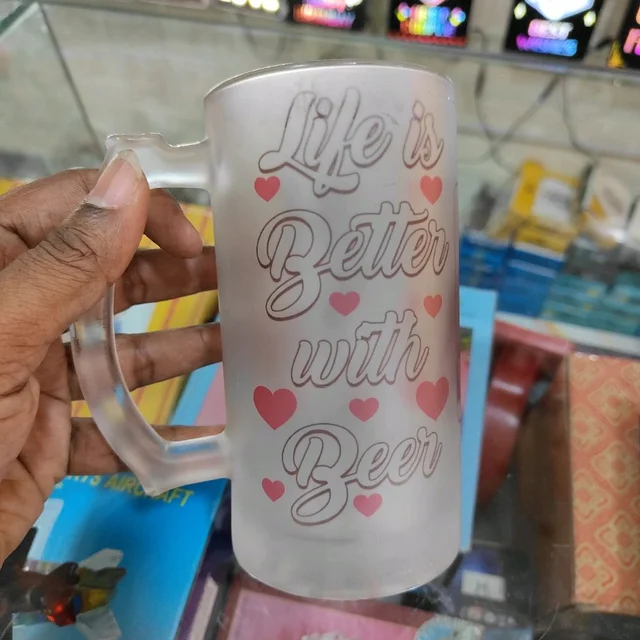 Beer Mug - Clear glass