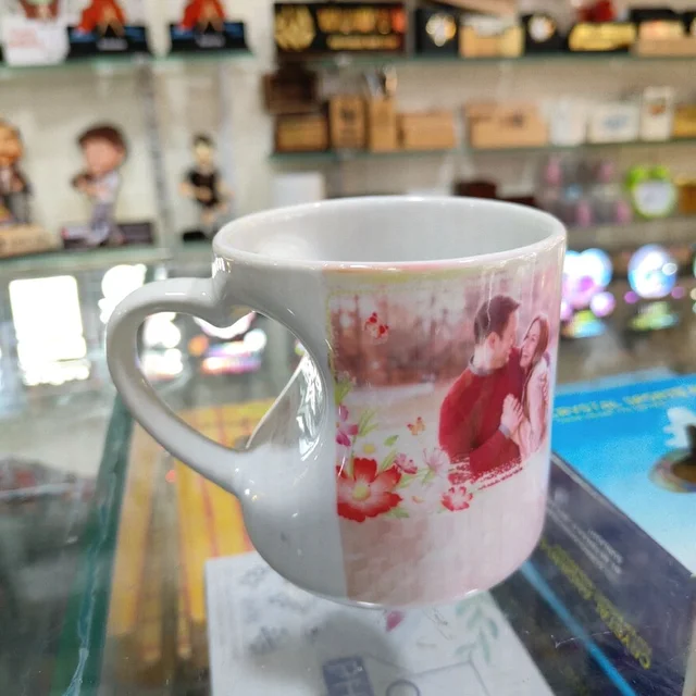 White Mug - Heart Cut - Blank Material